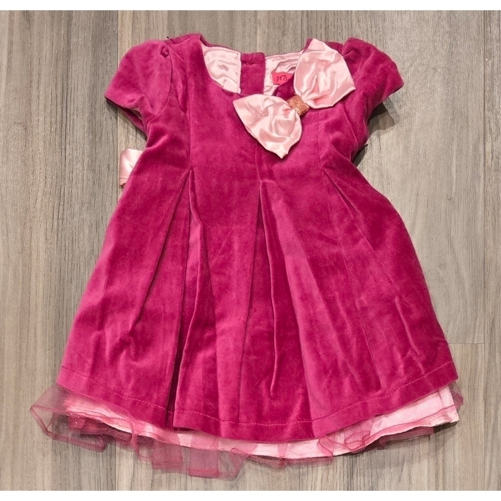 Baby Girl Betsey Johnson Pink Dress size 12 months